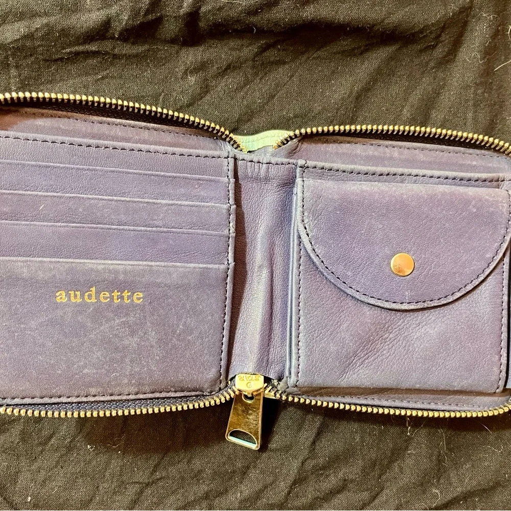 Audette Mint Leather Wallet